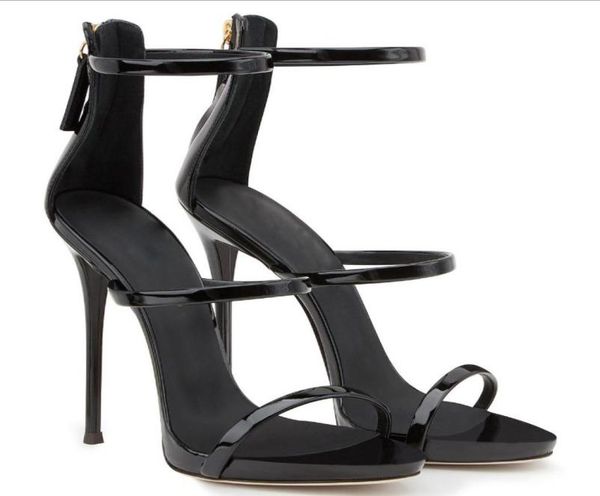 

women open toe gladiator high heels sandals with straps strappy dress shoes ladies stiletto heel party summer shoes 20185174961, Black