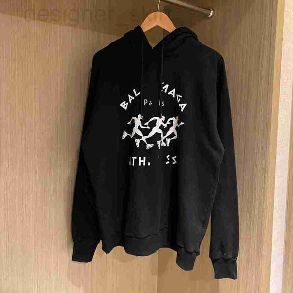 

women's hoodies & sweatshirts designer version male and fe bac athlete running hoodie 8lb8, Black