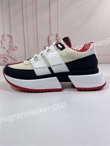 

new designer casual shoes print trainer mens vintage trainers sneakers women fashion shoe lace-up platform sneaker, Black