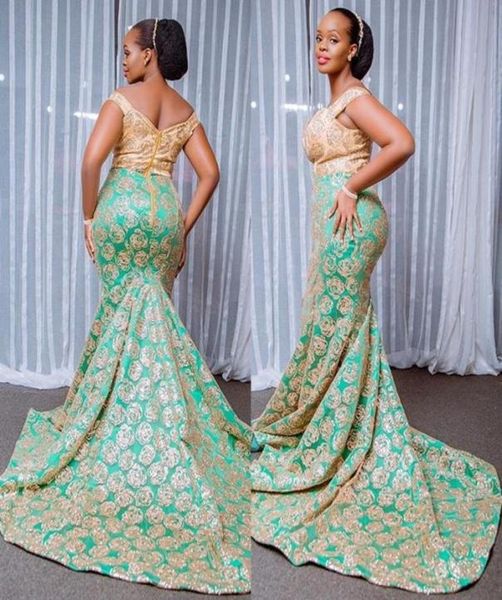 

pale mint green prom dress covered golden lace off shoulder sleeveless zipper party gowns charming plus size mermaid long pro9964620, Black