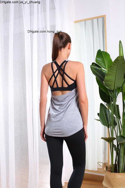 

tank women 2in1 with bra loose fit gym tank women workout yoga womens workout
