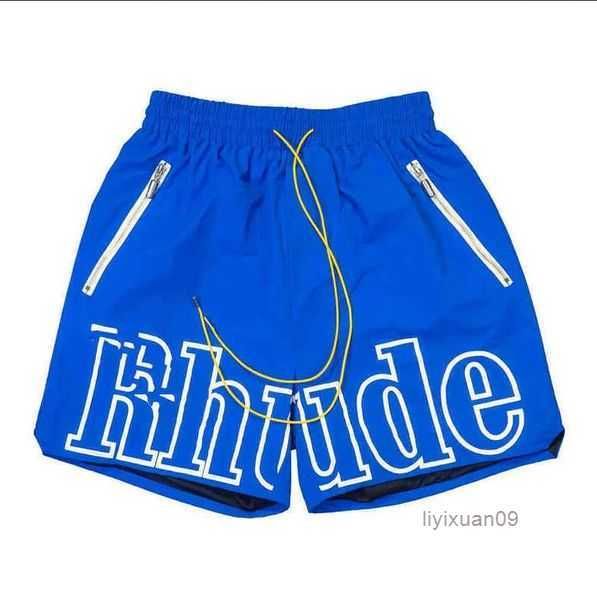 

designer shorts rhude summer fashion beach pants men street wear red blue black purple mens short 5 ntq8, White;black