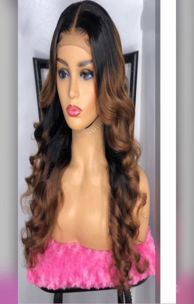 

13x6 lace front human hair wigs ombre brown and blonde body wave human hair full lace wigs wavy ombre 360 frontal7875718, Black;brown