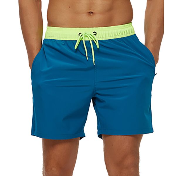 

swim wear men summer beach shorts male swimming trunks surf quick dry short pants with zipper pockets 230519