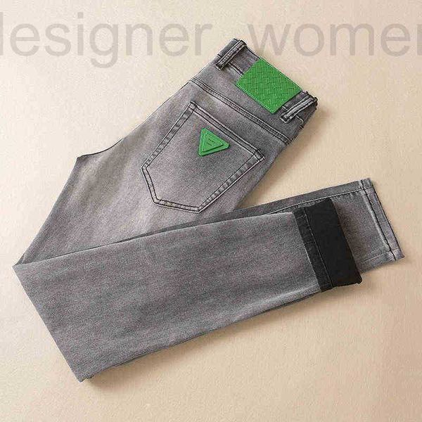 

men's jeans designer spring 2022 and summer grey boutique simple medium waist micro elastic small straight u7ky, Blue