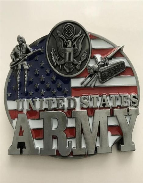 

1 pcs united states army buckle hebillas cinturon men039s western cowboy metal belt buckle fit 4cm wide belts1020885, Slivery;black