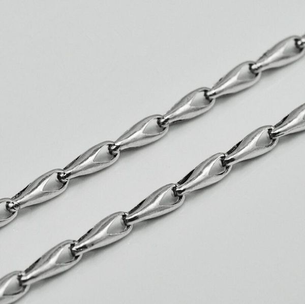 

necklaces 4mm thick genuine 925 sterling silver oval link chain necklace thai silver thick long necklace 45cm to 60cm long (hy)