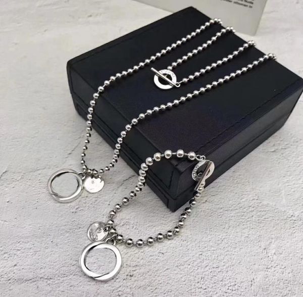 

925 sterling silver bracelet new simple personality jewelry set necklace silver charm necklaces supply necklace set7969327