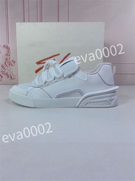 

new luxury designer men's causal shoes fashion woman leather lace up platform sole sneakers white black mens womens