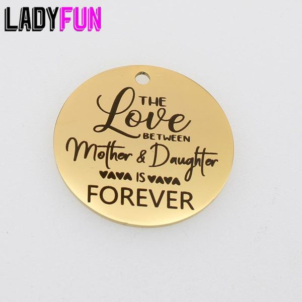

other mother gifts charm stainless steel charms the love between mother daughter is forever pendant polish mirror surface 30mm 10pcs