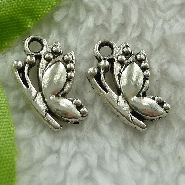 

other 280 pieces antique silver butterfly charms 17x11mm #2617
