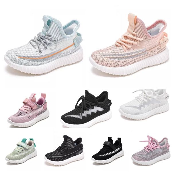 

2023 tennis children lightweight casual shoes for baby girls kids boys rubber bottom antiskid outdoor gym mesh breathable sneakers youth out, Black