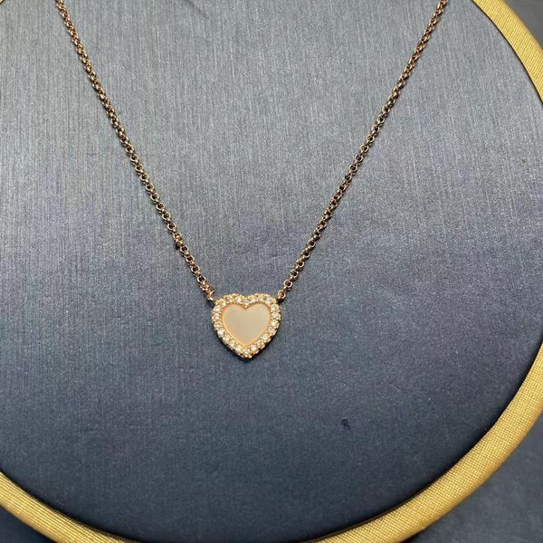 

necklaces simple pink necklace lovers heart pendant charm necklace sweet cute jewelry women valentine's day gift zk30, Silver