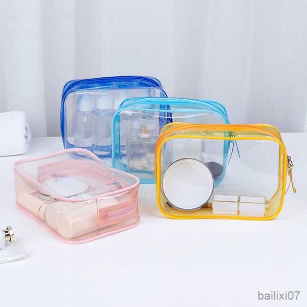 

cosmetic bags cases pc girl clear cosmetic bag transparent makeup bag for women waterproof zipper beauty case travel toiletry bags