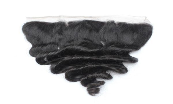 

brazilian unprocessed human hair lace frontal closure hair remy peruvian loose wave lace frontals 134 1b part 8quot20quo7060624, Black
