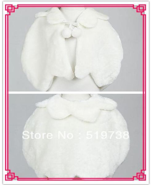 

evening partywedding shawl flower girl faux fur jacket0121893965, White