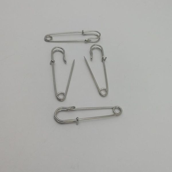 

polish 100pcs larger silver color safety pins size 2''length (50mm), Blue