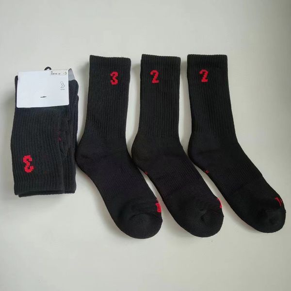 

Men socks classic number designer socks sport training towel bottom sock for mens womens, Black