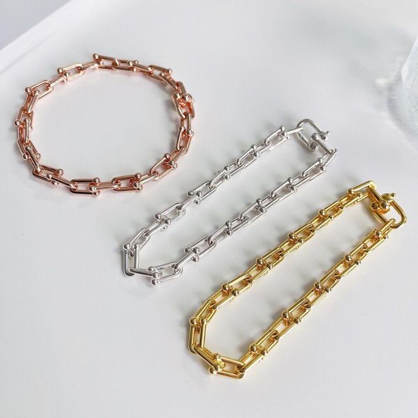 

bangle s925 sterling silver u shape bracelets jewelry bracelet classic fashion women's accessories holiday gift, Black