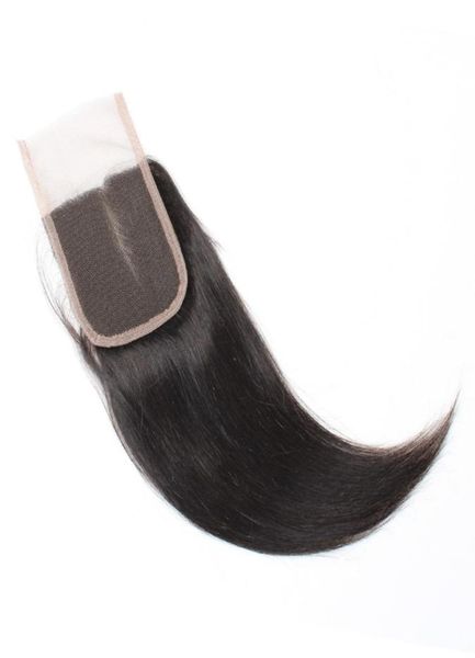 

10a straight hair closure 44 swiss lace closure 1pc remy human hair brazilian peruvian malaysian indian hair closure part 85291708, Black;brown