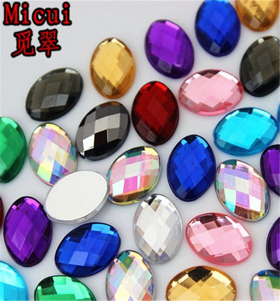 

200pcs 1014mm oval shape flat back beads rhinestones applique acrylic stones crystals non fix no hole crafts jewelry accessori5755847, Black