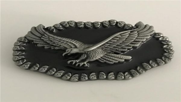 

1 pcs silver eagle skulls cowboys belt buckle woman man jeans jewelry accessories metal belt head fit 4cm wide belts3892652, Slivery;black
