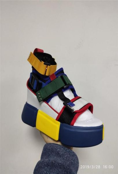 

swyivy blue sandals platform women 2020 ladies casual shoes wedge high chunky heel sandals summer shoes high ankle shoes 41 gm6193248, Black