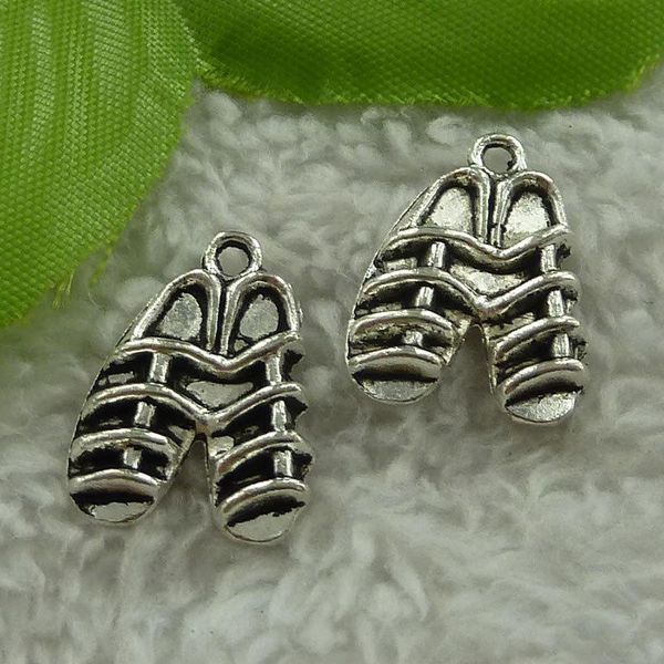 

other 200 pieces antique silver shoes charms 20x15mm #2957