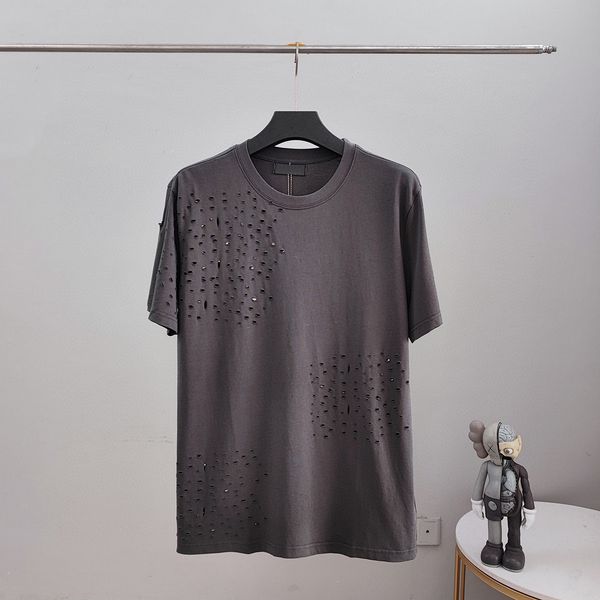 

men's plus tees & polos round neck embroidered and printed polar style summer wear with street pure cotton 2r1q, Black;brown