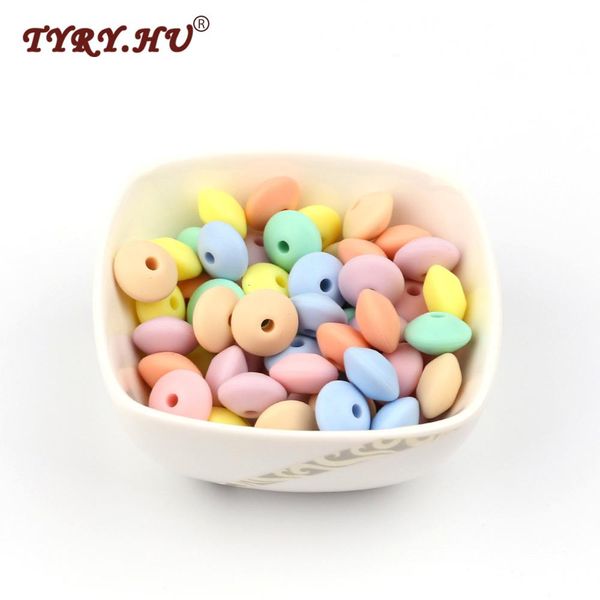 

crystal tyry.hu 200pc 12mm silicone lentil abacus loose beads baby teething teether beads gift bpa safe chew bead for diy jewelry making