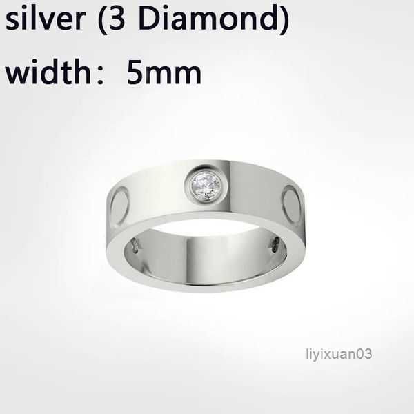 

love rings womens ring couple jewelry band titanium steel with diamonds casual fashion street classic gold silver rose optional qncy