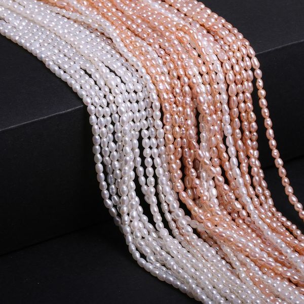 

crystal natural freshwater pearl beads rice shape punch loose beads for diy necklace bracelet jewelry making 22.5mm