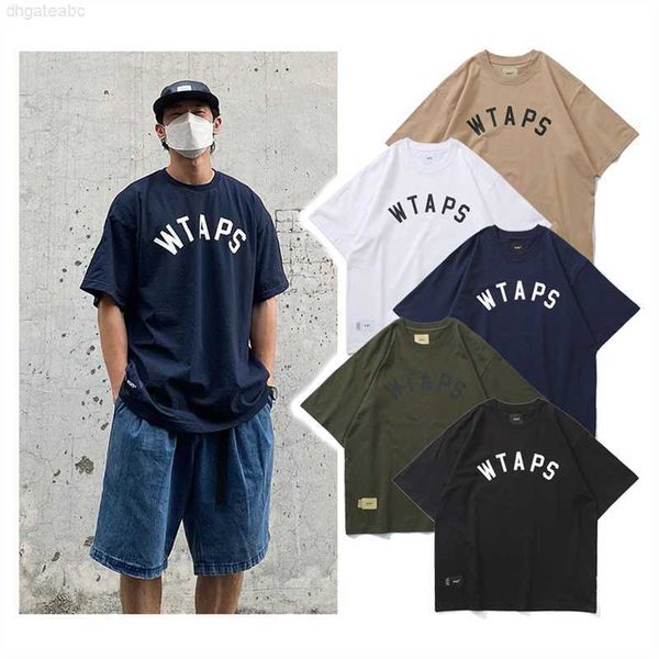 

men's t-shirts wtaps summer short sleeve t-shirt loose round neck print half men tx895, White;black
