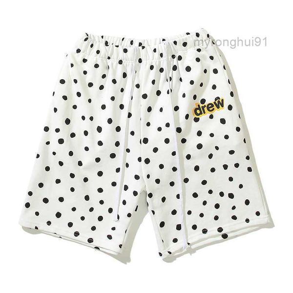 

new spring/summer blue and white polka dot cloud casual shorts for both men women xte4 mjhz, White;black