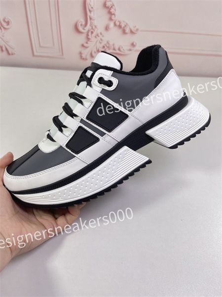 

new luxury designer casual shoes print trainer mens vintage trainers sneakers women fashion shoe lace-up platform sneaker, Black
