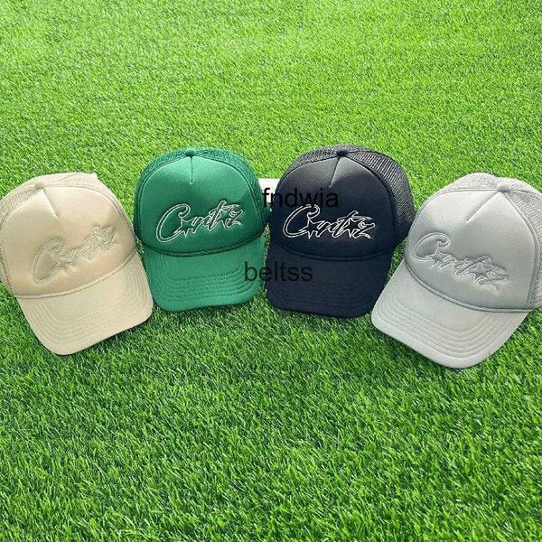 

american style truck cap with curved brim men's and women's corteiz allstarz trucker hat truck cap new style, Blue;gray