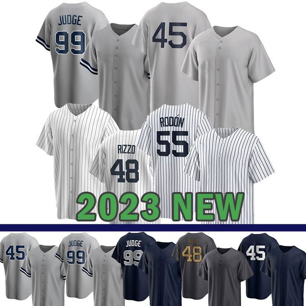 

2023 new baseball jerseys man wear york 2 derek jeter 99 aaron judge yankees 55 carlos rodon gerrit cole josh donaldson giancarlo stanton aa, Blue;black