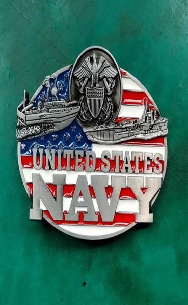 

1 pcs united states navy belt buckle for men039s 4cm wideth belt cowboy buckles jeans belts head7805253, Slivery;black