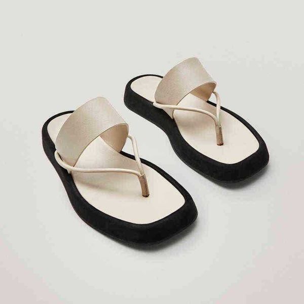 

slipper thick bottom women summer sandal cro wedge casual open toe ladie beach shoe 220622, Black