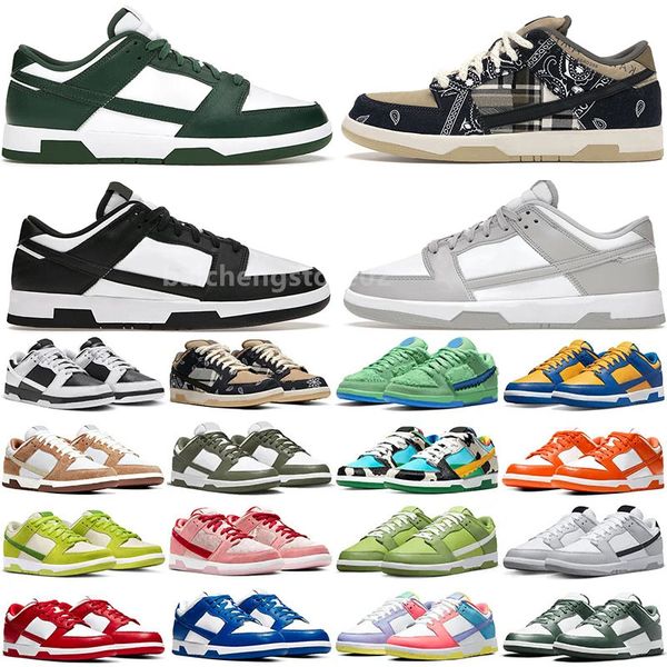 

2023 men women running shoes panda black white sneakers grey fog unc vintage green laser orange syracuse mummy cherry candy trainers eur 34-