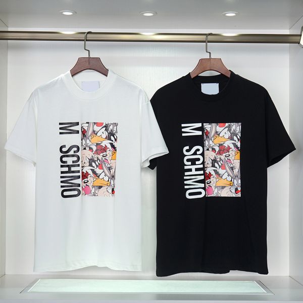 

2023 mens design t-shirt spring summer color sleeves tees vacation short sleeve casual letters printing fashion, White;black