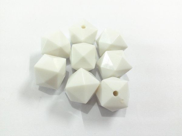 

crystal wholesale 12mm 420pcs/bag 20mm 105pcs/bag solid white cube acrylic beads