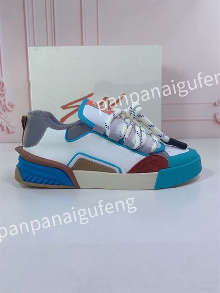 

new men sneakers designer white shoes triple leather printed sneaker platform women casual shoe, Black