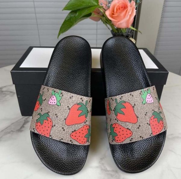 

designer slides mens women slippers summer sandal beach slide flat platform ladies home fashion shoes flip flops striped tiger bee causal sl, Black