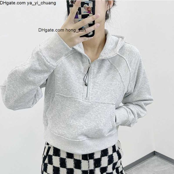 

jacket women yoga half zipper coat clothes thumb hole sportwear gym workout hooded fitness outfits running hoodies