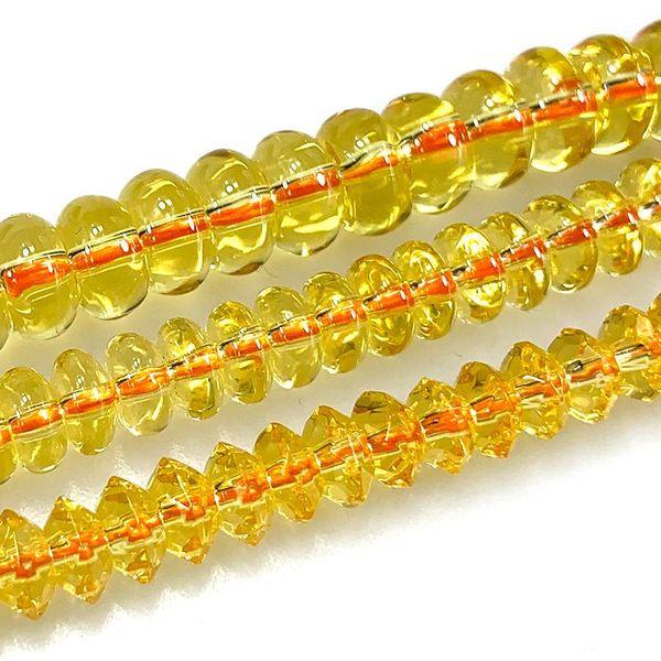 

crystal natural yellow citrines beads 15'' rondelle spacer diy loose quartz beads for jewelry making beads women bracelet necklace
