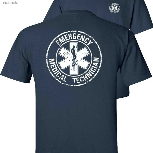 

men's t-shirts circle distressed paramedic technician t-shirt ems emt occupational summer cotton short sleeve o-neck t shirt new s-3xl, White;black