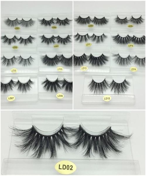 

long dramatic 3d mink eyelash 5d 25mm long thick mink lashes handmade false eyelash with tray no box makeup ld series custom priva1767504