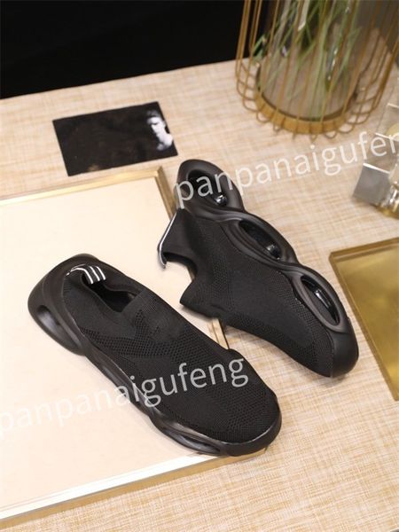 

new men sneakers designer white shoes triple leather printed sneaker platform women casual shoe, Black