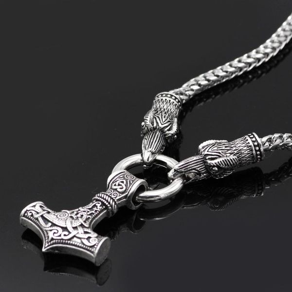 

necklaces all staineless steel raven design necklace, Silver